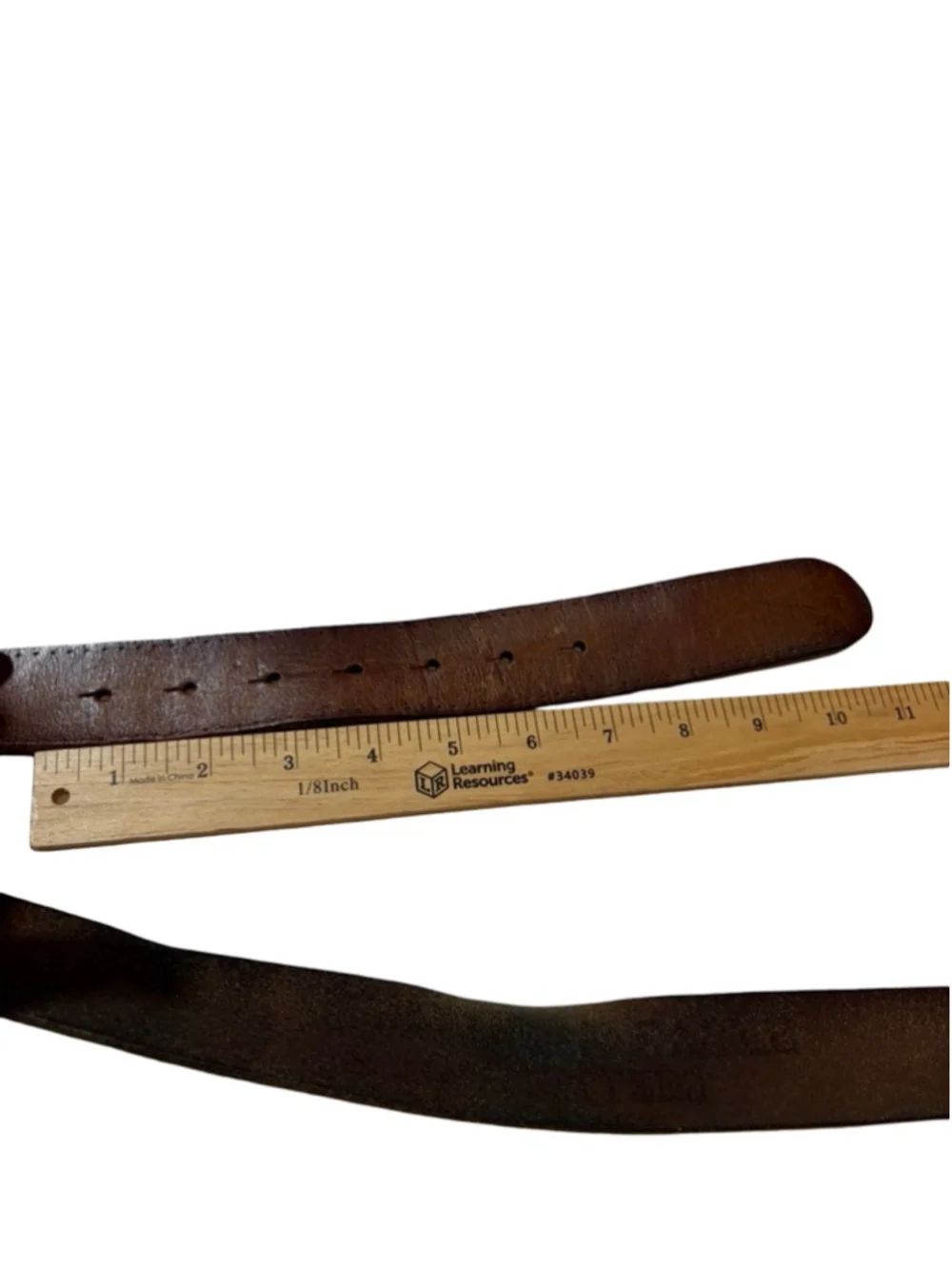 American Eagle Brown Leather Belt Silver Buckle Casual Everyday